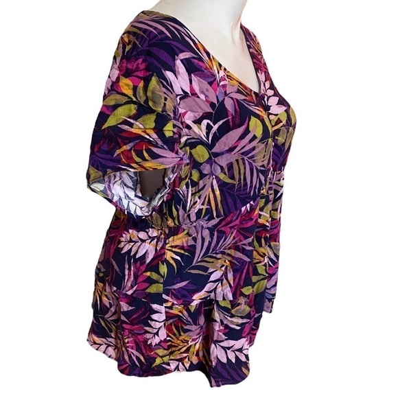 Torrid Rayon Slub Tiered Button-Front Top Size 2X - Picture 4 of 7